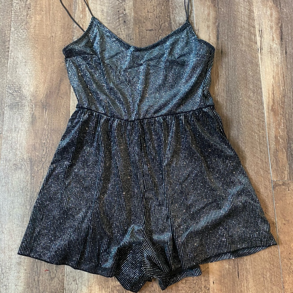 New Years Eve Sparkly Cami Romper - Picture 1 of 3